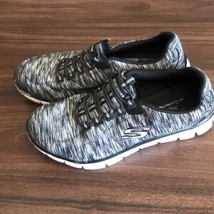 Skechers Black and Gray Athletic Shoes